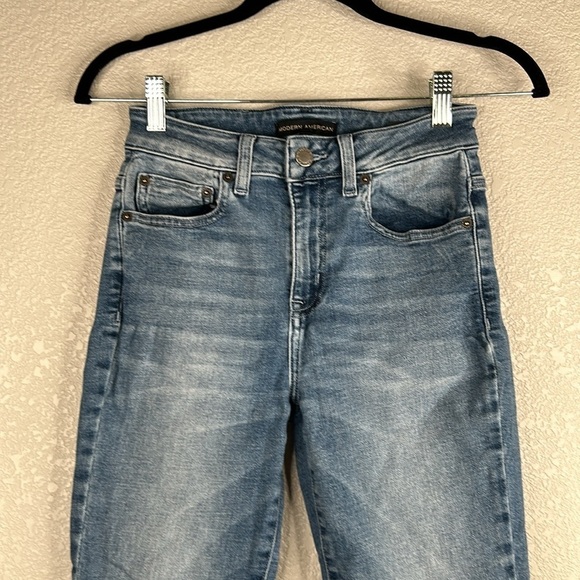 Modern American Soho High Ankle Light Wash Skinny Jeans Size 25 - Picture 2 of 8